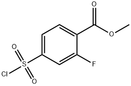 4-(氯磺酰基)-2-氟苯甲酸甲酯 结构式