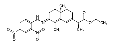 3-氧代桉叶-4,6-二烯-12-酸乙酯 2,4-二硝基苯腙 结构式