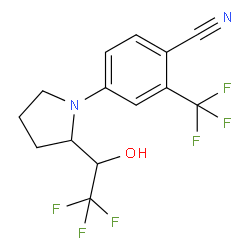 4-(2-(2,2,2-三氟-1-羟基乙基)吡咯烷-1-基)-2-(三氟甲基)苯甲腈 结构式