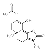Naphtho[1,2-b]furan-2(3H)-one, 8-(acetyloxy)-5,5a,6,7-tetrahydro-5a,9-dimethyl-, (S)- (9CI) 结构式