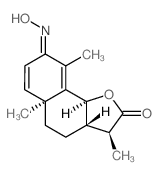 (3S)-8-羟基亚胺-3aβ,4,5,5a,8,9bα-六氢-3β,5aα,9-三甲基萘并[1,2-b]呋喃-2(3H)-酮 结构式