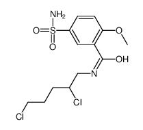 5-(aminosulphonyl)-N-(2,5-dichloropentyl)-2-methoxybenzamide 结构式
