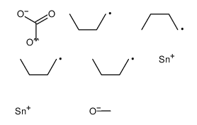 1-乙酰氧基-1,1,3,3-四丁基-3-甲氧基二锡氧烷 结构式
