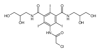 5-氯乙酰胺基-N,N'-双(2,3-二羟丙基)-2,4,6-三碘-1,3-苯二甲酰胺 结构式