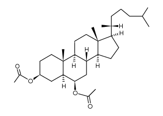 5α-胆甾烷-3β,6β-二醇二乙酸酯 结构式