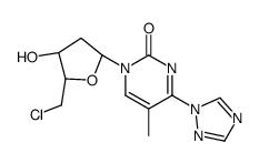 1-[(2R,4S,5S)-5-(氯甲基)-4-羟基氧杂环戊烷-2-基]-5-甲基-4-(1,2,4-三唑-1-基)嘧啶-2-酮 结构式