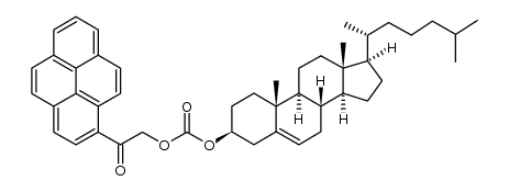 Cholest-5-en-3-ol (3β)-, 3-[2-oxo-2-(1-pyrenyl)ethyl carbonate] 结构式