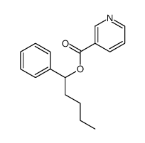 吡啶-3-羧酸-1-苯基戊酯 结构式