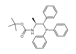 Carbamic acid, N-[(1S,2S)-2-(diphenylphosphino)-1-methyl-2-phenylethyl]-, 1,1-dimethylethyl ester 结构式