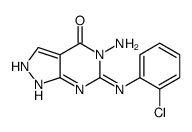 5-氨基-6-(2-氯苯胺基)-1H-吡唑并[3,4-d]嘧啶-4-酮 结构式