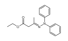 3-二苯腙基丁酸乙酯 结构式