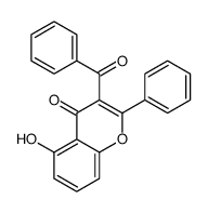 3-苯甲酰基-5-羟基-2-苯基-4H-1-苯并吡喃-4-酮 结构式