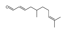 (2E)-5,9-二甲基-2,8-癸二烯醛 结构式