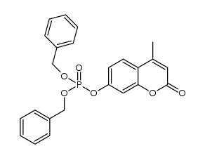 Phosphoric acid, 4-methyl-2-oxo-2H-1-benzopyran-7-yl bis(phenylmethyl) ester 结构式