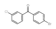 (4-溴苯基)(3-氯苯基)甲酮 结构式