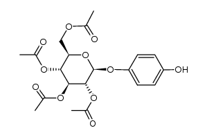 4-羟基苯基-β-D-吡喃葡萄糖苷-2,3,4,6-四乙酸酯 结构式