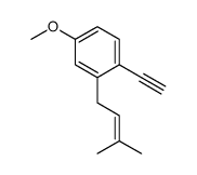 1-乙炔基-4-甲氧基-2-(3-甲基-2-丁烯基)苯 结构式