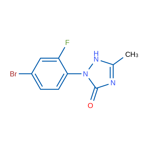 2-(4-溴-2-氟苯基)-1,2-二氢-5-甲基-3H-1,2,4-三唑-3-酮 结构式