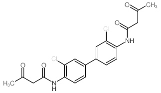 N-[2-氯-4-[3-氯-4-(3-氧代丁酰氨基)苯基]苯基]-3-氧代丁酰胺 结构式