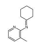 N-环己亚基-3-甲基-2-吡啶胺 结构式