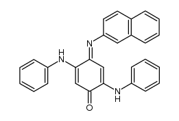 4-(2-萘基亚氨基)-2,5-二(苯氨基)-2,5-环己二烯-1-酮 结构式