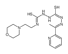 1-(2-吗啉-4-基乙基)-3-[[(E)-1-吡啶-2-基亚乙基氨基]氨基硫代甲酰基氨基]硫脲 结构式