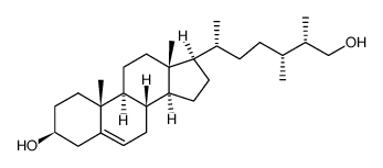 (3β,24R,25S)-麦角甾-5-烯-3,26-二醇 结构式