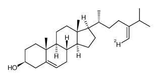 Ergosta-5,24(28)-dien-28-d-3-ol, (3β,24E)- (9CI) 结构式