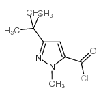 3-叔丁基-1-甲基-1H-吡唑-5-羰酰氯 结构式
