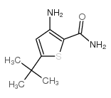 3-氨基-5-叔丁基噻吩-2-甲酰胺 结构式