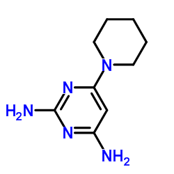 2,4-二氨基-6-哌啶基嘧啶 结构式