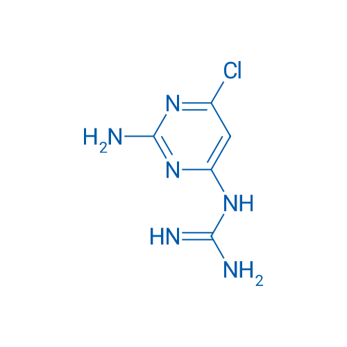 2-氨基-4-氯-6-胍基嘧啶 结构式