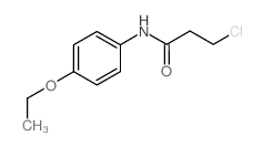 3-氯-N-(4-乙氧苯基)丙酰胺 结构式