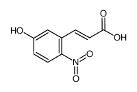 3-(5-羟基-2-硝基苯基)丙烯酸 结构式