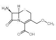 7-氨基-3-甲氧基甲基-3-头孢烯-4-甲酸 结构式