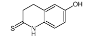 3,4-二氢-6-羟基-2(1H)-喹啉硫酮 结构式