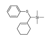 Benzene, [[1-cyclohexen-1-yl(trimethylsilyl)methyl]thio]- 结构式