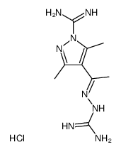 4-acetyl-1-amidino-3,5-dimethylpyrazole amidinohydrazone dihydrochloride 结构式