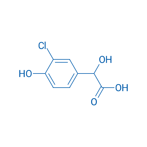 2-(3-氯-4-羟基苯基)-2-羟基乙酸 结构式