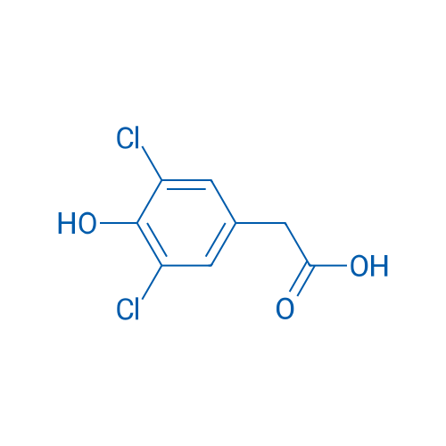 3,5-二氯-4-羟基苯乙酸 结构式
