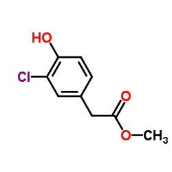3-氯-4-羟基苯乙酸甲酯 结构式