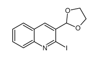 2-碘-3-(1,3-二氧戊环-2-基)喹啉 结构式
