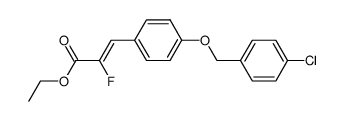 2-氟-3-[4-[(4-氯苄基)氧基]苯基]丙烯酸乙酯 结构式