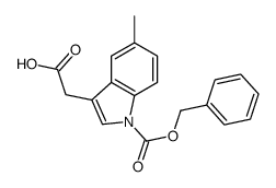 5-甲基-1-[(苄氧基)羰基]-1H-吲哚-3-乙酸 结构式