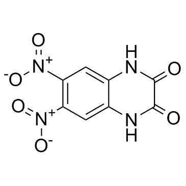 6,7-二硝基奎喔林-2,3(1H,4H)-二酮 结构式