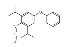 4-苯氧基-2,6-二异丙基苯硫代异氰酸酯 结构式