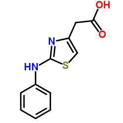(2-ANILINO-1,3-THIAZOL-4-YL)ACETIC ACID 结构式
