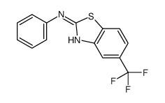 N-苯基-5-(三氟甲基)-1,3-苯并噻唑-2-胺 结构式