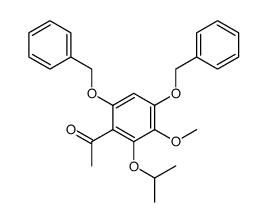 1-(4,6-二苄氧基-2-异丙氧基-3-甲氧基苯基)乙酮 结构式