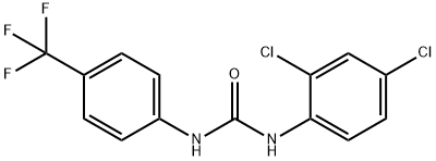 1-(2,4-二氯苯基)-3-[4-(三氟甲基)苯基]尿素 结构式